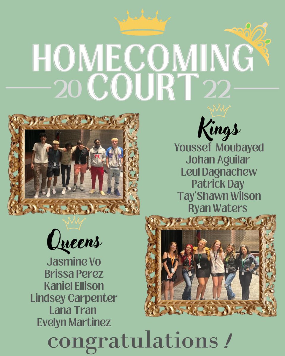 Congratulations to our homecoming court ! #RPND 💚