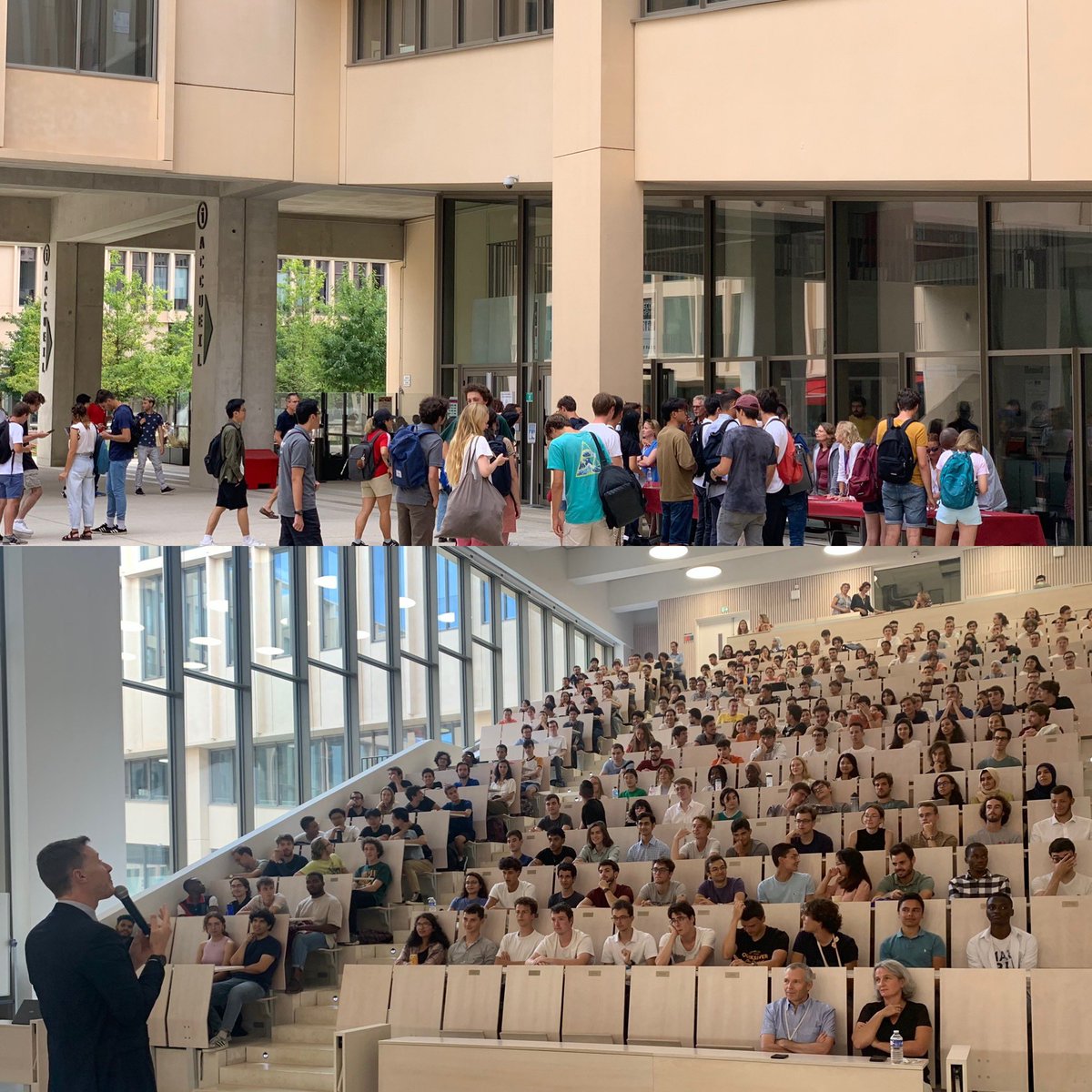 nicogla's tweet photo. C’est la rentrée ! Nous accueillons aujourd’hui tous nos nouveaux arrivants du cycle ingénieur @TelecomParis. Félicitations à toutes et à tous que vous veniez du concours, de nos admissions sur titre, de nos doubles diplômes proches (comme @Polytechnique) ou internationaux ! https://t.co/gWC6yEoIWS