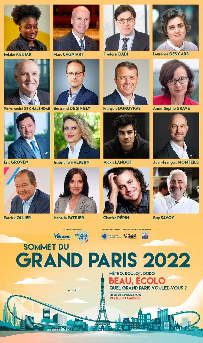 🟡 Réinventez le #GrandParis de demain lors du #SommetduGrandParis, une journée de débats aux côtés des grands acteurs politiques et économiques.

Inscrivez-vous ici 👉 bit.ly/3Qt7dGZ

📅 Le 20/09 à 09h00
📍 Au Pavillon Gabriel