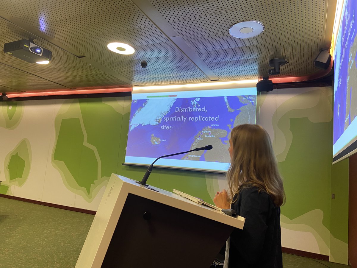 SuzEveringham's tweet photo. Talk 16 - we have @ElinaKaarlej who is telling us all about #TExNet - a tundra network studying herbivore diversity on ecosystems processes that is open to collaborators - get involved! #INTECOL2022 https://t.co/Dm0U4yvzHr