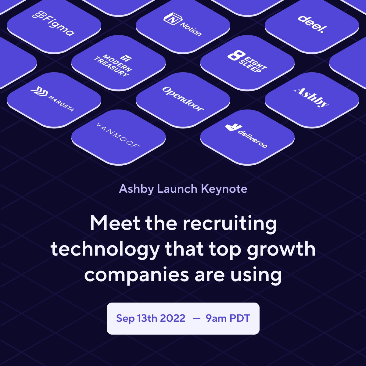 ashbyhq's tweet photo. Ready to make hiring your competitive advantage? After 3 years of building, we're excited to launch Ashby!

Join us on September 13th for a product deep dive presented by our CEO &amp; Co-founder, Benji Encz, and other team members.

Save your spot: https://t.co/O4tBbbuGf5 https://t.co/FoBgcoxi6c