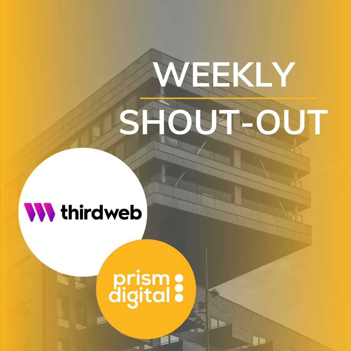 Prism_Digital's tweet photo. This week's shout-out goes to @thirdweb_ - an application startup - which received Β£20.3 million in Series A funding.
Their aim is to provide tools for developers to build web3 applications such as NFT marketplaces, community rewards and play-to-earn games.
#weeklyshoutout https://t.co/dZiRA9cSoy