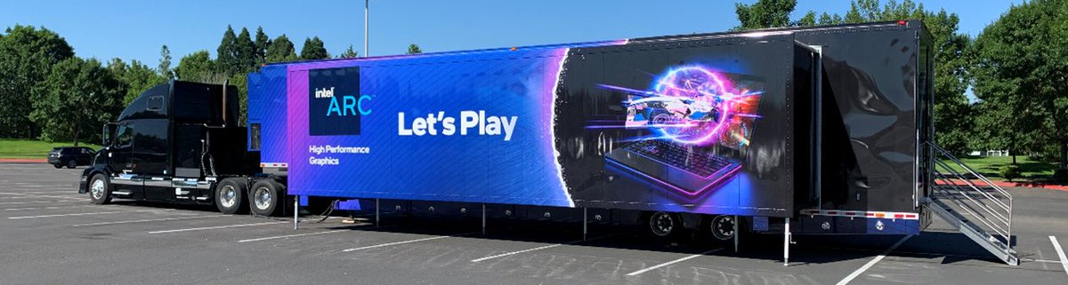jeffrclark's tweet image. The Intel® Arc™ Gaming Truck is about to hit the road! First stop - PAX West 2022 in Seattle, WA, September 2-5! #IntelGaming #IntelArcGraphics #IAmIntel  intel.ly/3AFVeiv