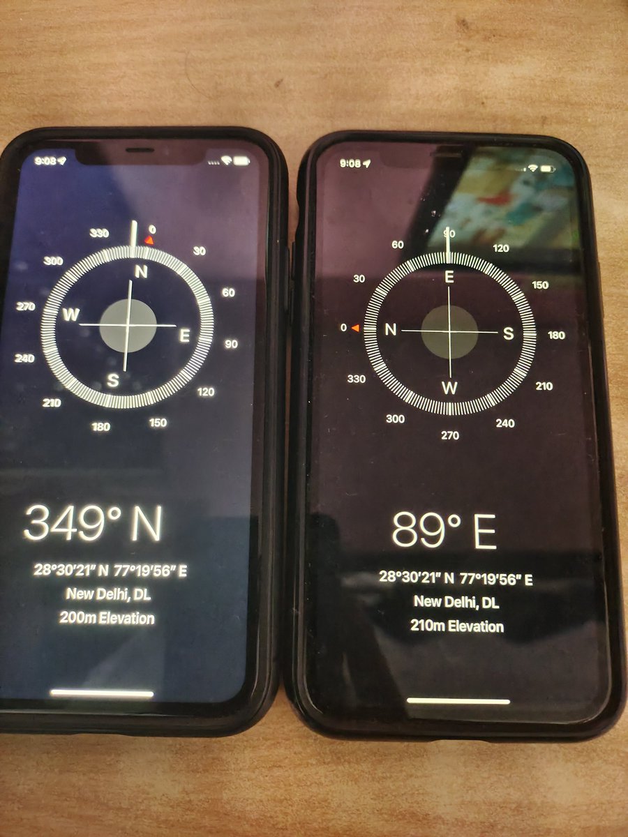 learnwithgabbar's tweet image. #iOS16 
#iOS16Beta8 
It is only for me. Or compass
 in iOS16 showing the wrong direction