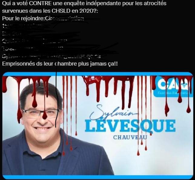 Je suis allé porter plainte au poste de police ce matin. Ce genre de publication est inacceptable.On peut être contre des idées, mais la violence et l'intimidation ne seront jamais tolérées. Malgré ça, rien ne m'empêchera d'aller à la rencontre des citoyens de #Chauveau!