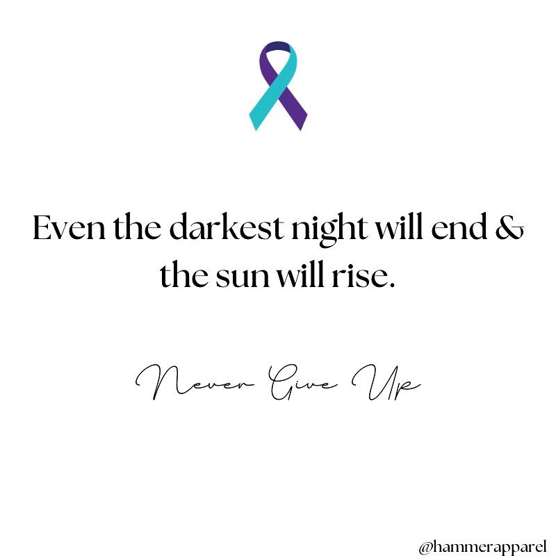 ApparelHammer's tweet photo. It’s Suicide Prevention &amp; Awareness month. You are not alone!! SHARE to spread awareness💜💙#StopTheStigma #SuicidePrevention #SpreadAwareness #YouAreNotAlone #MentalHealthMatters https://t.co/oN00qIutHe