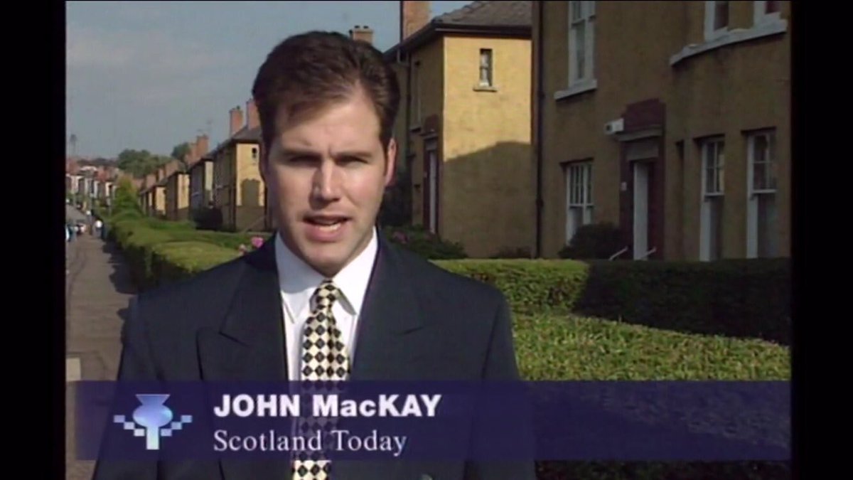 STVKellyAnn's tweet photo. Still laughing at this … 😂 As part of STV’s 65th birthday 🎂, we had a good look through the archive &amp;  found some crackers!!! Reports in our early days featuring @WWE superstar @DMcIntyreWWE … and a runaway lizard!🦎🤣 @RealMacKaySTV .. beautiful hair 😜 @WeAreSTV @STVNews https://t.co/MByzA1OL6e