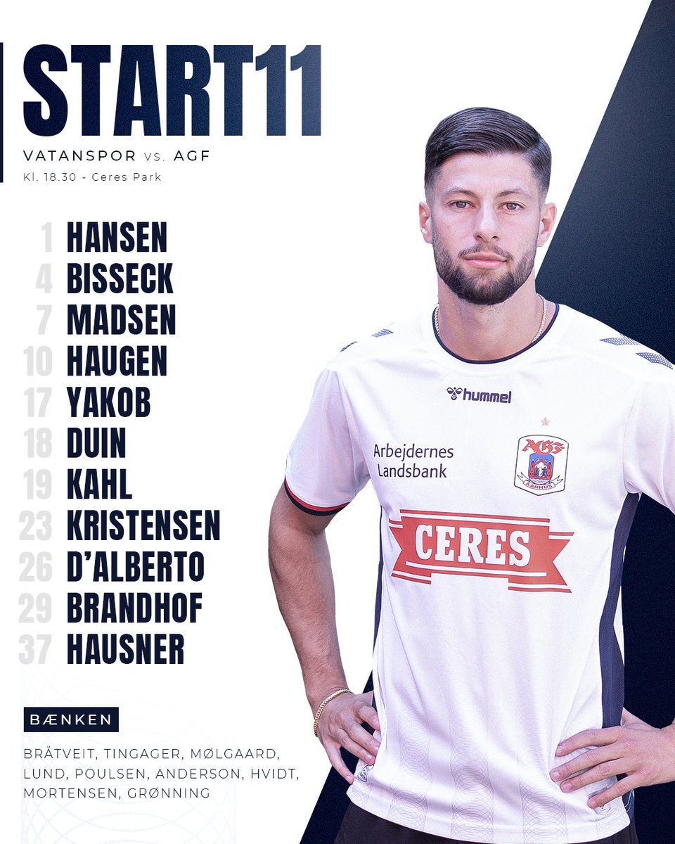 AGF on X: "Sådan starter vi i pokalkampen kl. 18.30 KSDH!!! 👏💪 #ksdh # agf #vatspor https://t.co/duwduiPN7j" /