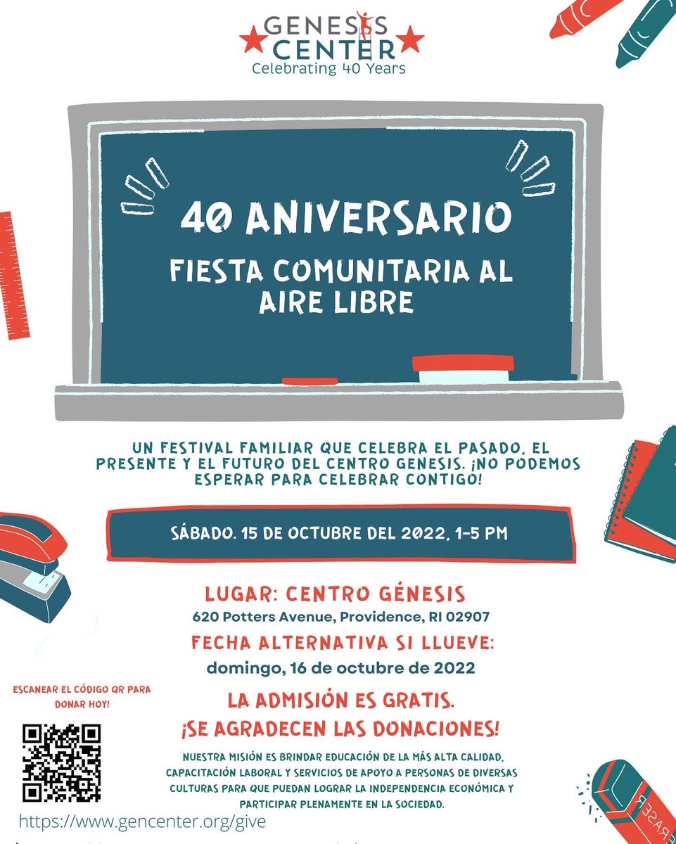 Join us on October 15th to celebrate our 40th anniversary with a community street party featuring food, music and much more!