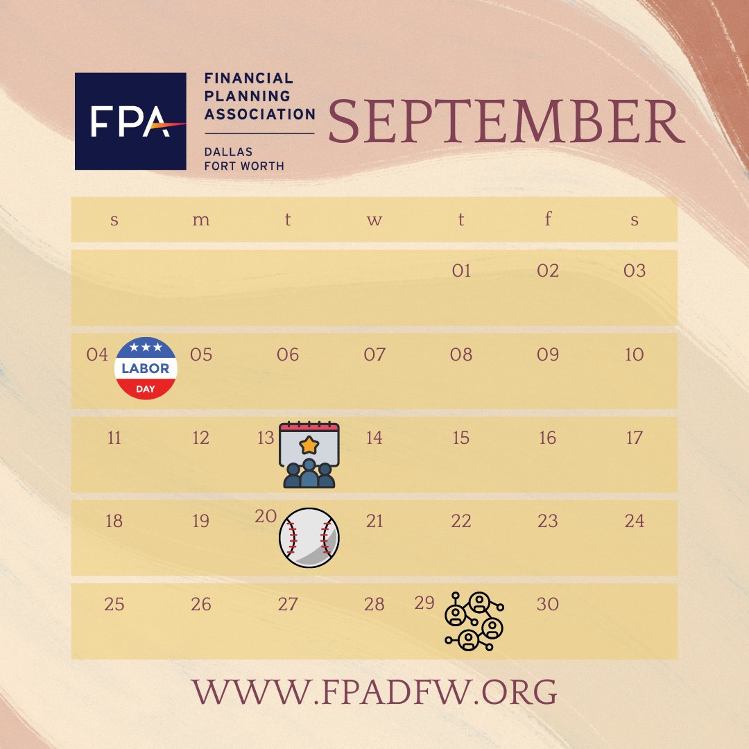 Join us for these upcoming SEPTEMBER events! 
fpadfw.org/events/event_l… 
9/13, 9/20, 9/29