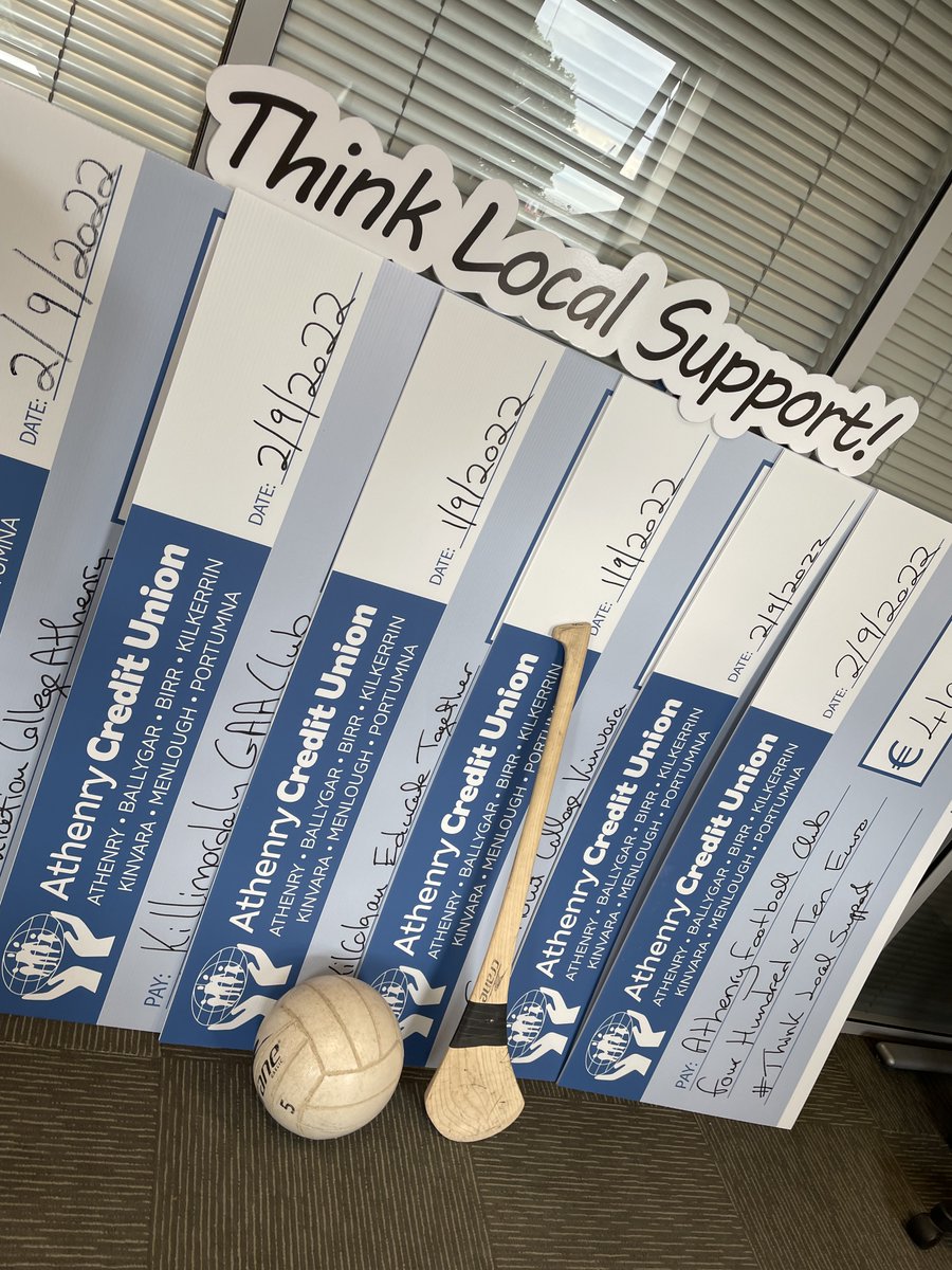 Athenry_CU's tweet photo. Over €8,000.00 going to local Clubs, Schools and Societies!

Athenry Credit Union launched the 'Think Local Support' initiative earlier this year to reward local Clubs, Schools and Societies.

Read more here - https://t.co/DXV8xAqmyi https://t.co/iGmAcaTURY