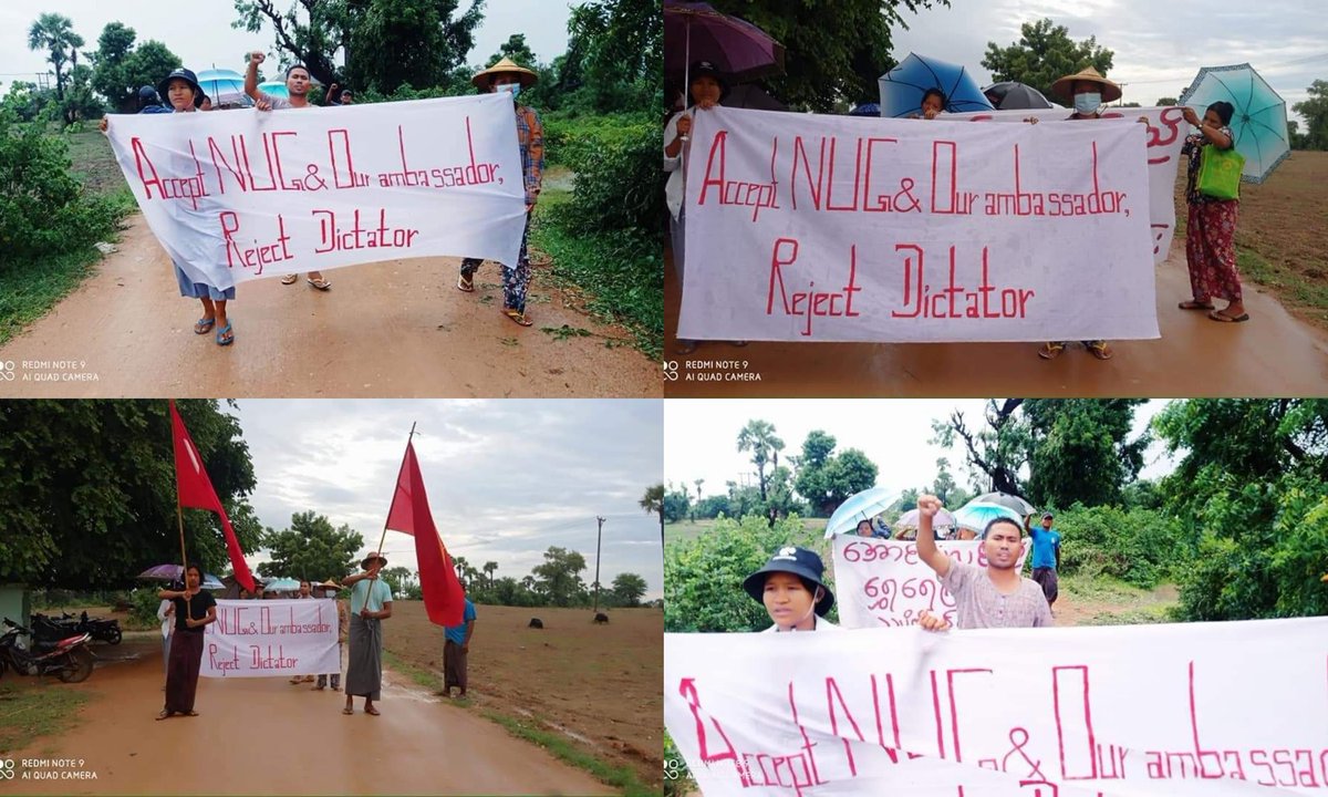 DemoRevoMM's tweet photo. Anti-coup revolutionary strike in somewhere in Sagaing region.

#2022Sept1Coup #WarCrimesOfJunta #WhatsHappeningInMyanmar https://t.co/VCOWoH6ekN