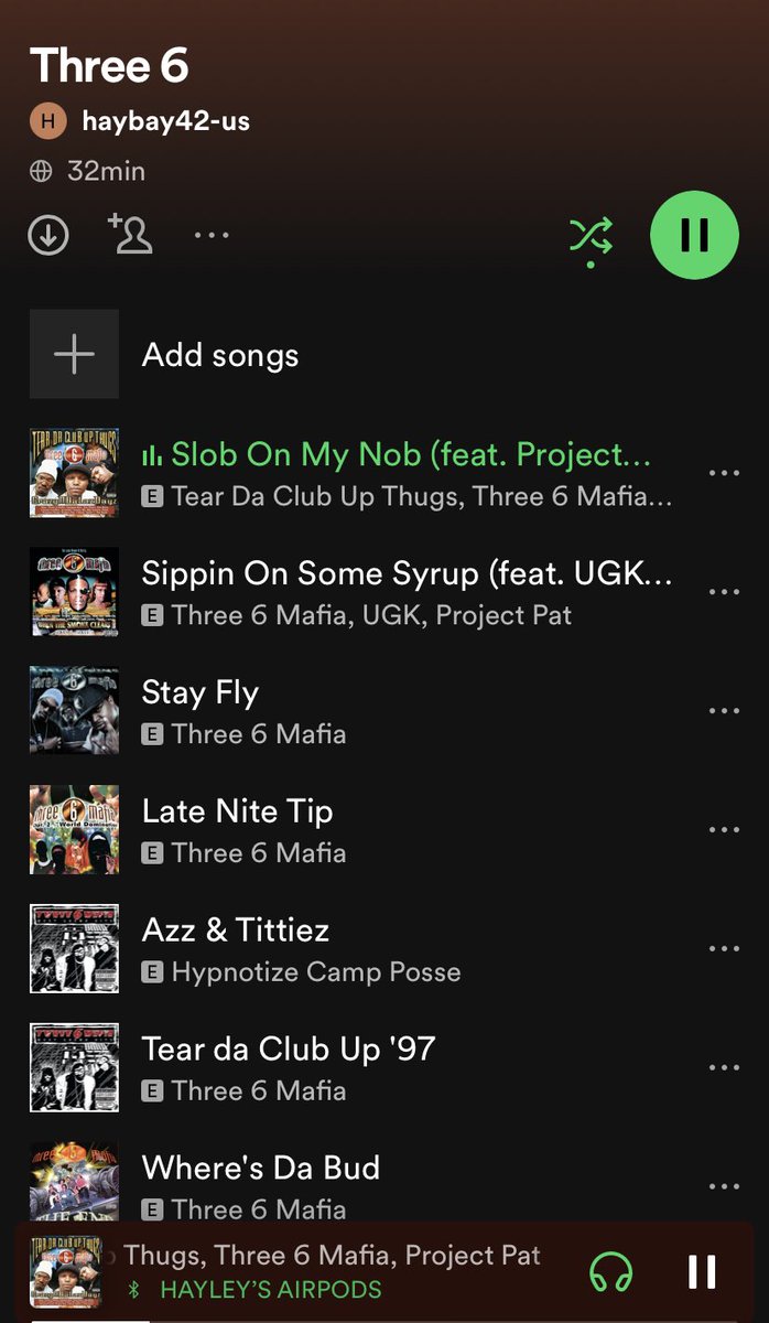 haybay42's tweet photo. Playlist for today….. #Three6 #IYKYK #WhoRunIt #Titans https://t.co/dMUzdl1v6w