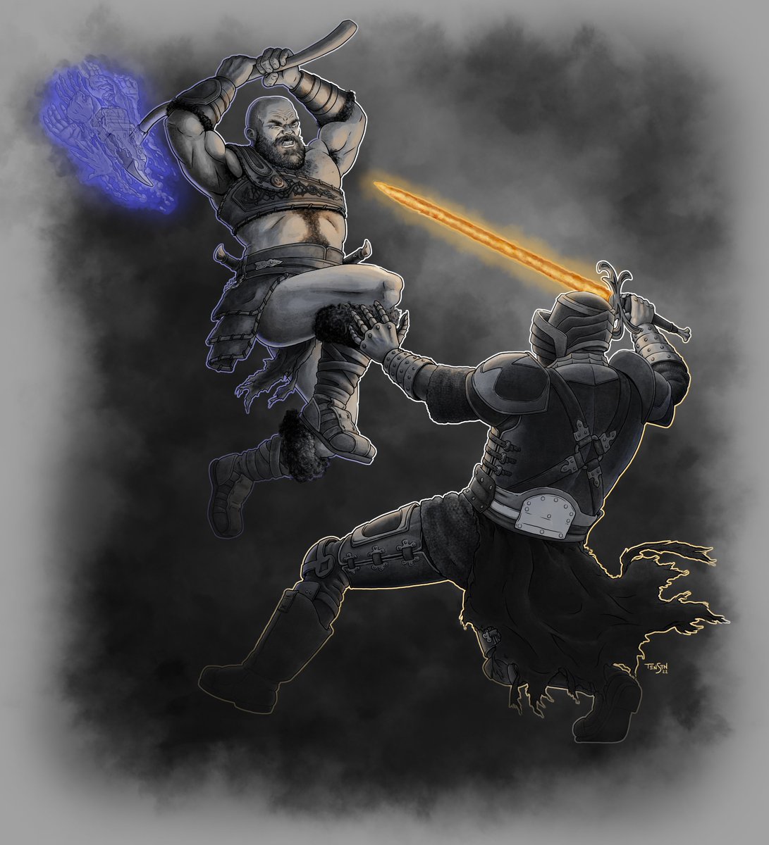 gtensen's tweet photo. Here's a fight study I've been working on. I'd love to get more illustration work in this space!
#illustrationartist #fantasyart https://t.co/TKOJr2gJpf