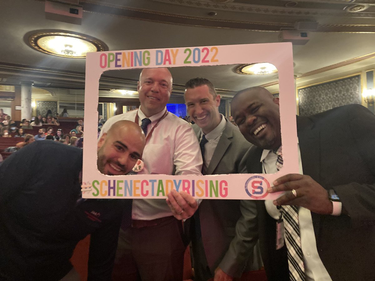 SCSchools's tweet photo. Theme of our staff opening day:  “Celebrating Us” We are grateful for our  amazing faculty and staff and their smiling faces! #schenectadyrising https://t.co/QQZxGtjiQZ