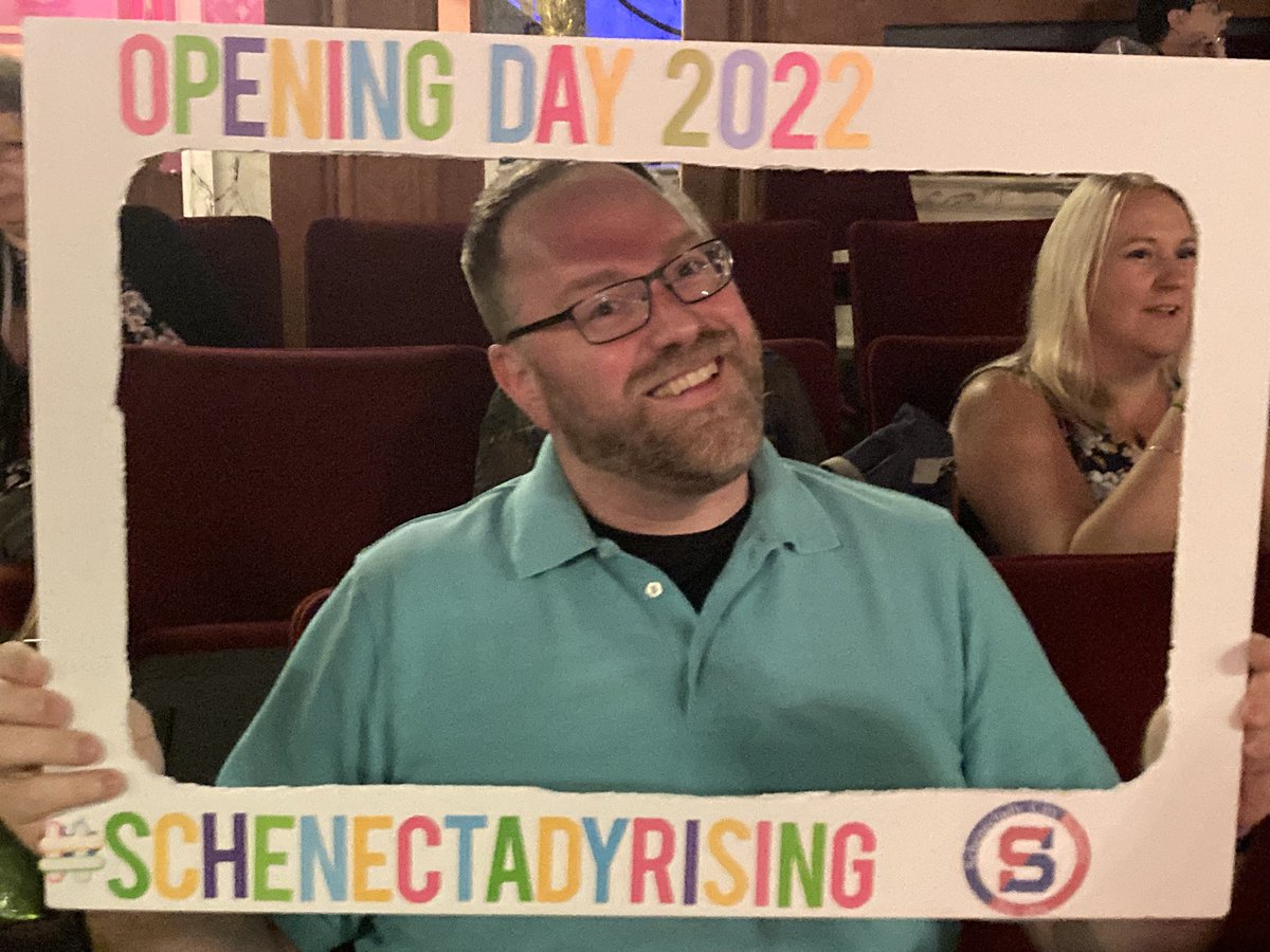 SCSchools's tweet photo. Theme of our staff opening day:  “Celebrating Us” We are grateful for our  amazing faculty and staff and their smiling faces! #schenectadyrising https://t.co/QQZxGtjiQZ