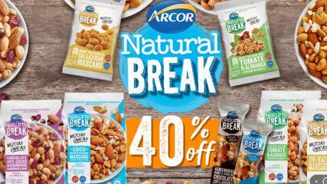AhorrandoAndoAr's tweet photo. Arcor en casa
40% en productos #NaturalBreak online en @arcor en casa.
Más info:
https://t.co/MGFSpx9lfF https://t.co/lY6ZDfbj7J