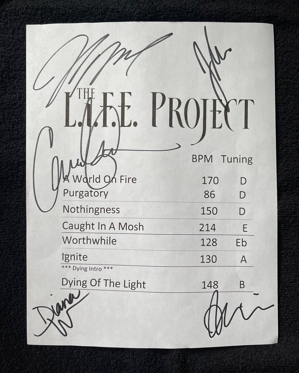 Pre-order the official L.I.F.E. Project Tour tee by end of day Friday and get a free signed setlist from our tour with <a href="/AliceInChains/">Alice in Chains</a>, <a href="/breakingbenj/">Breaking Benjamin</a> and <a href="/bushofficial/">BUSH</a>! thelifeproject.merchnow.com