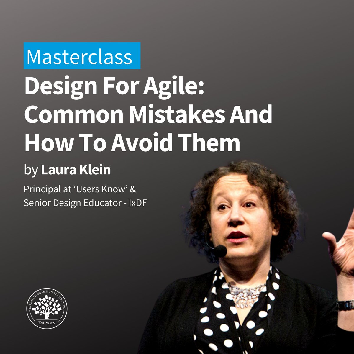 ixdf_org's tweet photo. In this Master Class, #LauraKlein will show you why companies don’t always reap the expected benefits from their big Agile transformations, common anti-patterns in Agile, how to avoid them, and other relevant learnings. Learn here https://t.co/b8W2fr44jB
#IxDF #IxDFMasterclass https://t.co/SfdsU7LKgM