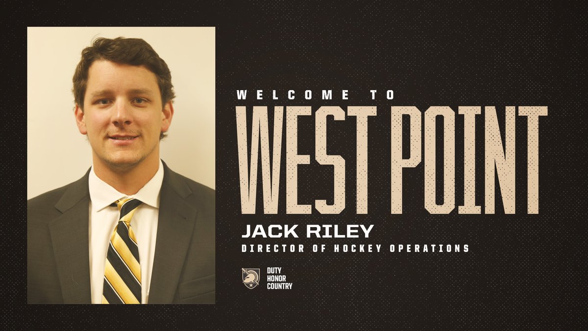 ArmyWP_Hockey's tweet photo. We are pleased to announce the addition of Jack Riley to the staff as our new director of hockey operations, welcome Jack!
Read More >> https://t.co/SfdyMGcBLm
#GoArmy https://t.co/u8zlhGRxTs