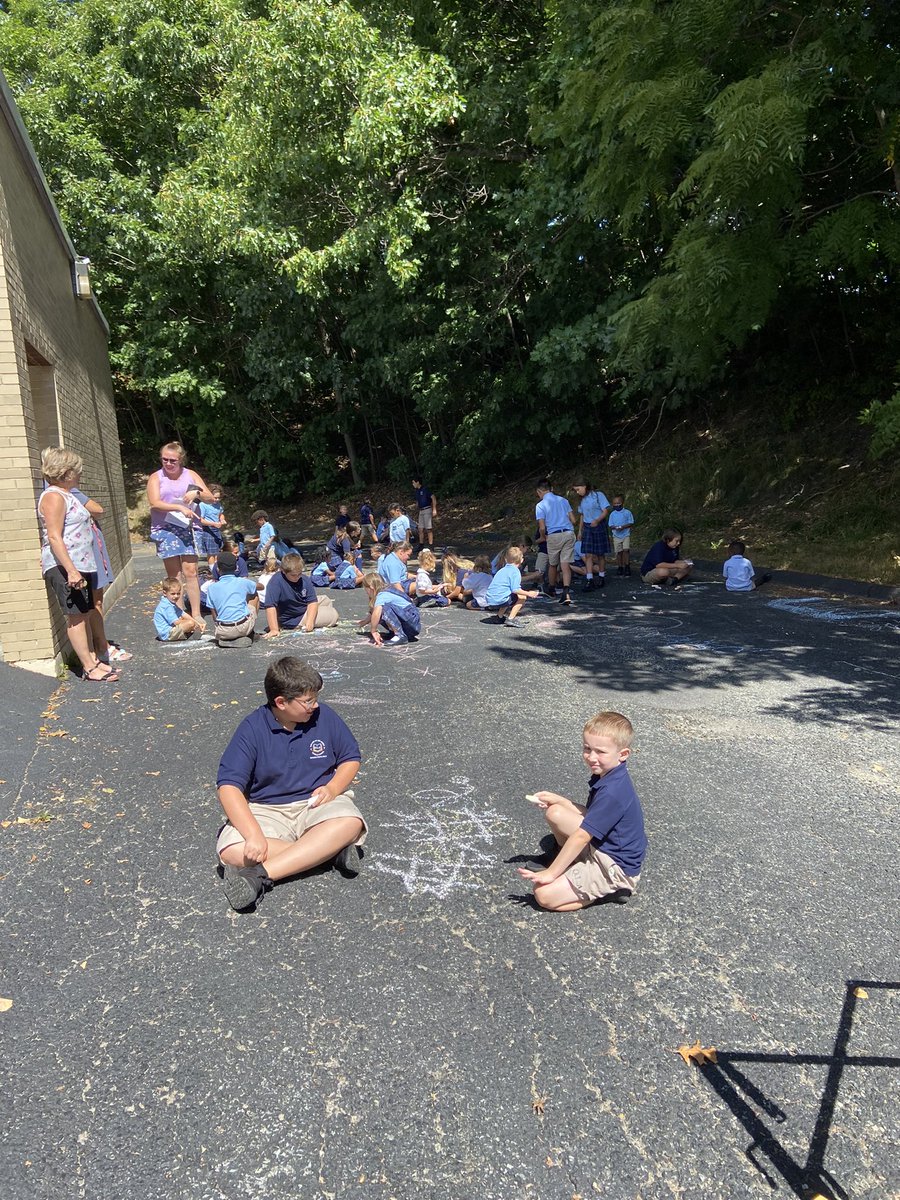 Awesome day for our new buddies. Kindergarten and Grade 6 meet!