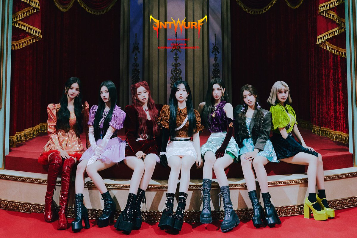 GirlgroupsBR's tweet photo. VÃO ENTREGAR! O NMIXX liberou foto teaser em grupo para o seu comeback, com o MV do single "ENTWURF". 🃏

O comeback será no dia 19 de setembro! https://t.co/MJ11g6dUHU