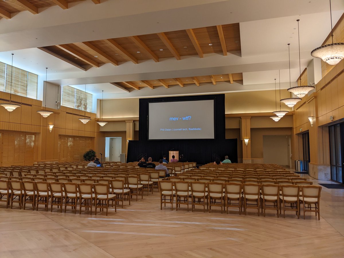 Thrilled and anxious to listen to <a href="/phildaian/">🤖</a> at #SBC2022 MEV day
(Yes, I arrived quite early)