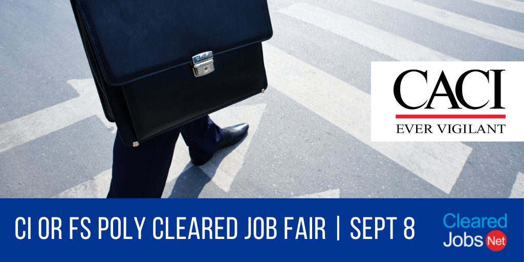 ClearedJobsNet's tweet image. Interview with @CACIIntl at the September 8 CI or FS Polygraph #ClearedJobFair clearedjobs.net/job-fair-compa… #LanguageAnalyst #PenetrationTester