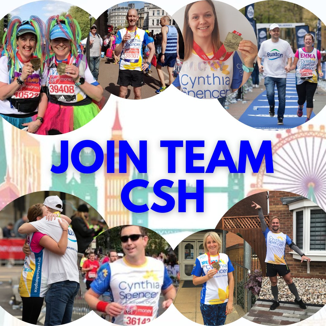 CynthiaSHospice's tweet photo. On 23rd April 2023, join team CSH for the amazing achievement of completing the London Marathon!👟🎽🏃
Registration for our ballot places is now open! You can find out more here https://t.co/aW0lTmMbZz
#londonmarathon #teamcsh #marathon #running #challengeyourself https://t.co/CejKDjkmNU
