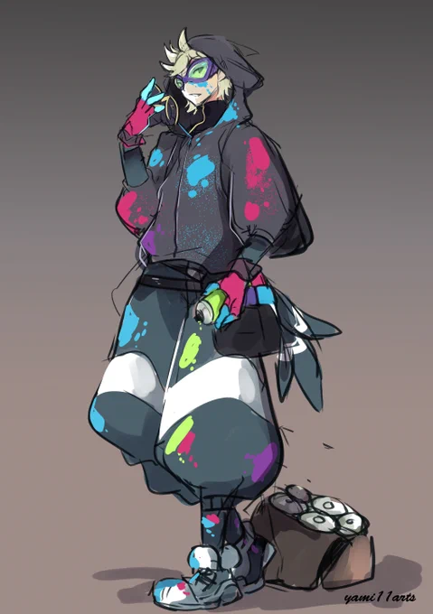 Grafaiai Gijinka Version #Grafaiai #PokemonScarletViolet #pokemon  #ポケモンSV #タギングル 