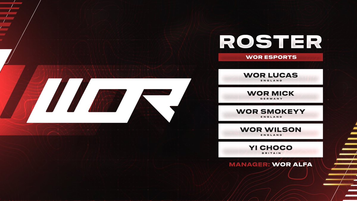 #TPSX | Season 2 Team Rosters

Q: Auto - <a href="/WOResports/">WOR Esports</a> 

🟤@WOR_Lucas 
🟤@mracer_9 
🟤@WOR_Smokeyy 
🟤@WOR_Wilson 
🟤@WOR_Choco 

The reigning champions of SX, WOR will look to defend that title, and with an extremely capable roster, can they become 2x Champions?👀🏆