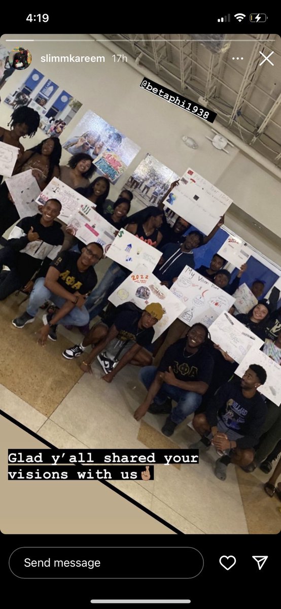 Appreciate everyone who came out to “Pharaohs’ Dreams” and shared a piece of themselves with us!!

As we go through the year, we’ll check in and see how far your visions have come. 🤙🏾 #ServantsOfAll

#BuildingtheYard w/ <a href="/NPHC_DU/">Dillard University NPHC</a>