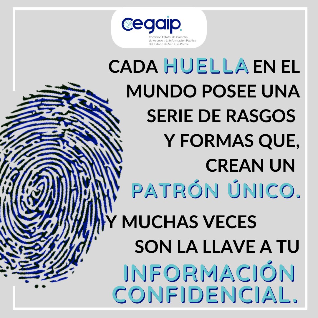 Cegaip's tweet photo. Protege tus Datos Biométricos.
#díamundialdeladactiloscopia
#merecessaber https://t.co/xr9uGzbJUS