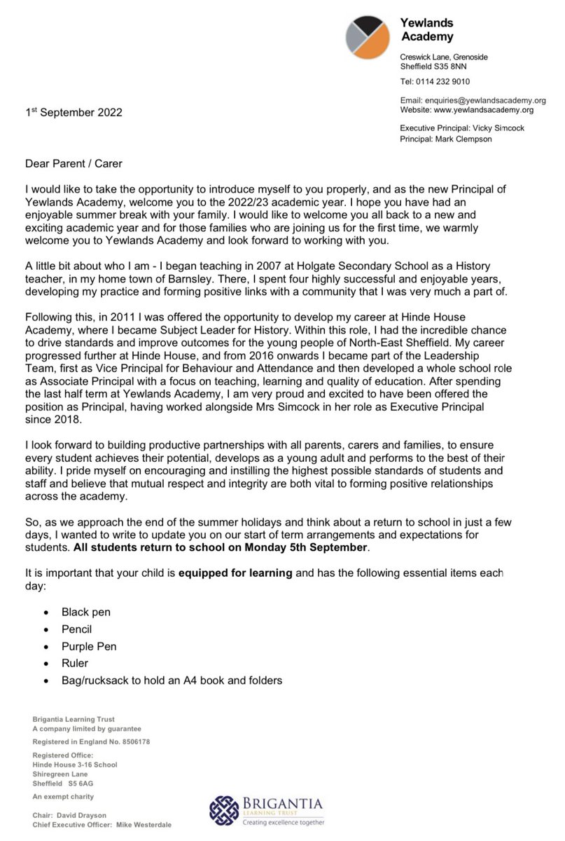 Yewlands Academy tweet media