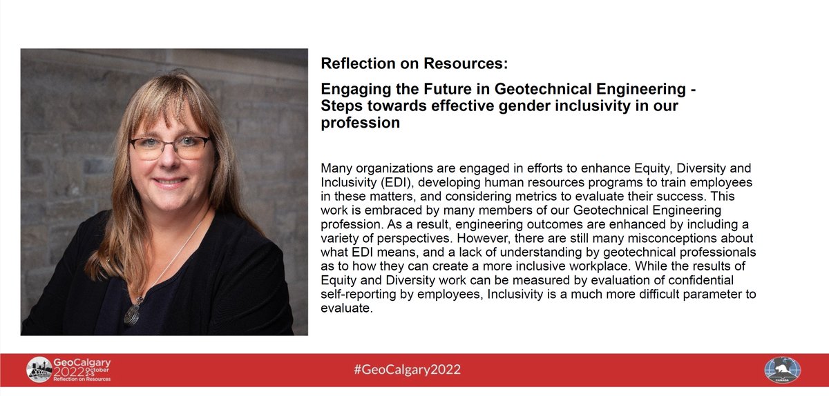 CanadianGeotech's tweet photo. GEOCALGARY 2022 • WEDNESDAY LUNCH

Join us to celebrate 3 influential members of the geotechnical community &amp; a thought-provoking presentation by D. Jean Hutchinson, “Engaging the Future in Geotechnical Engineering – Steps towards effective gender inclusivity in our profession”. https://t.co/0tMeZm7ml4