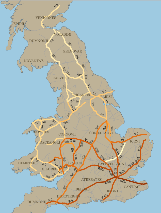 ancient roman roads map