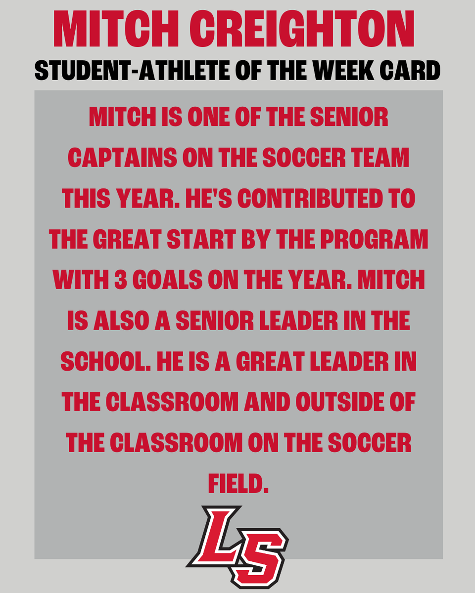 Another card hits the market! This card is without a doubt an exclusive item 👀

Our Anderson Automatic Heating &amp; Cooling Student-Athlete of the Week is Senior Mitch Creighton!