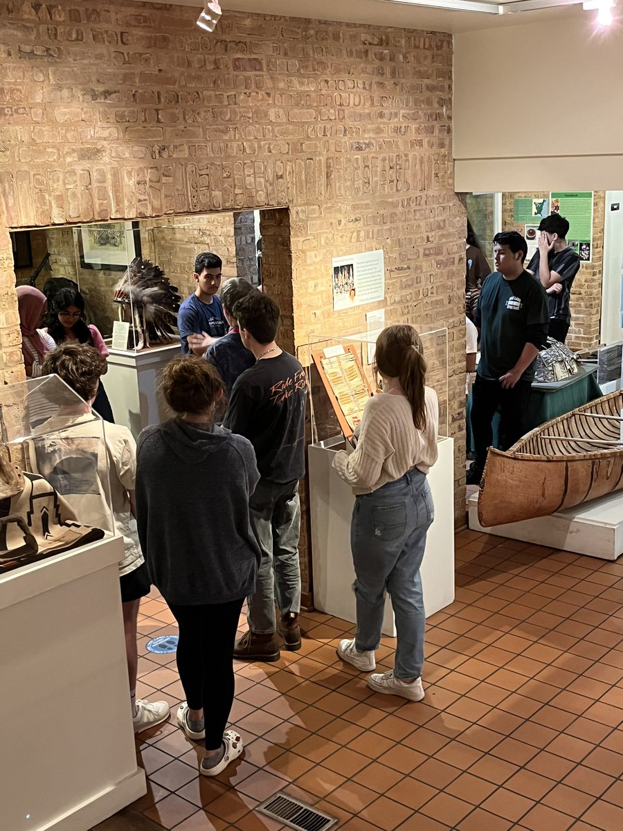 APUSH is visiting the Mitchell Museum of American Indian today. Great time learning about so many aspects of indigenous cultures. #olchspride