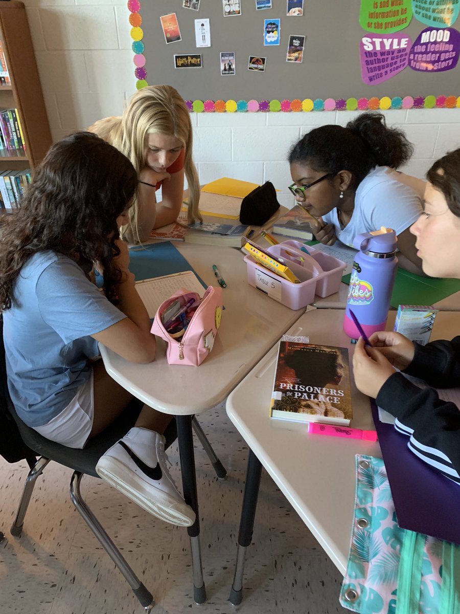 Breaking in the writing folders with our first Flash Fiction of the school year! Students enjoyed sharing their creative story ideas and receiving feedback from classmates. #SparkJoy <a href="/BAM_MS_Official/">Brambleton Middle</a>