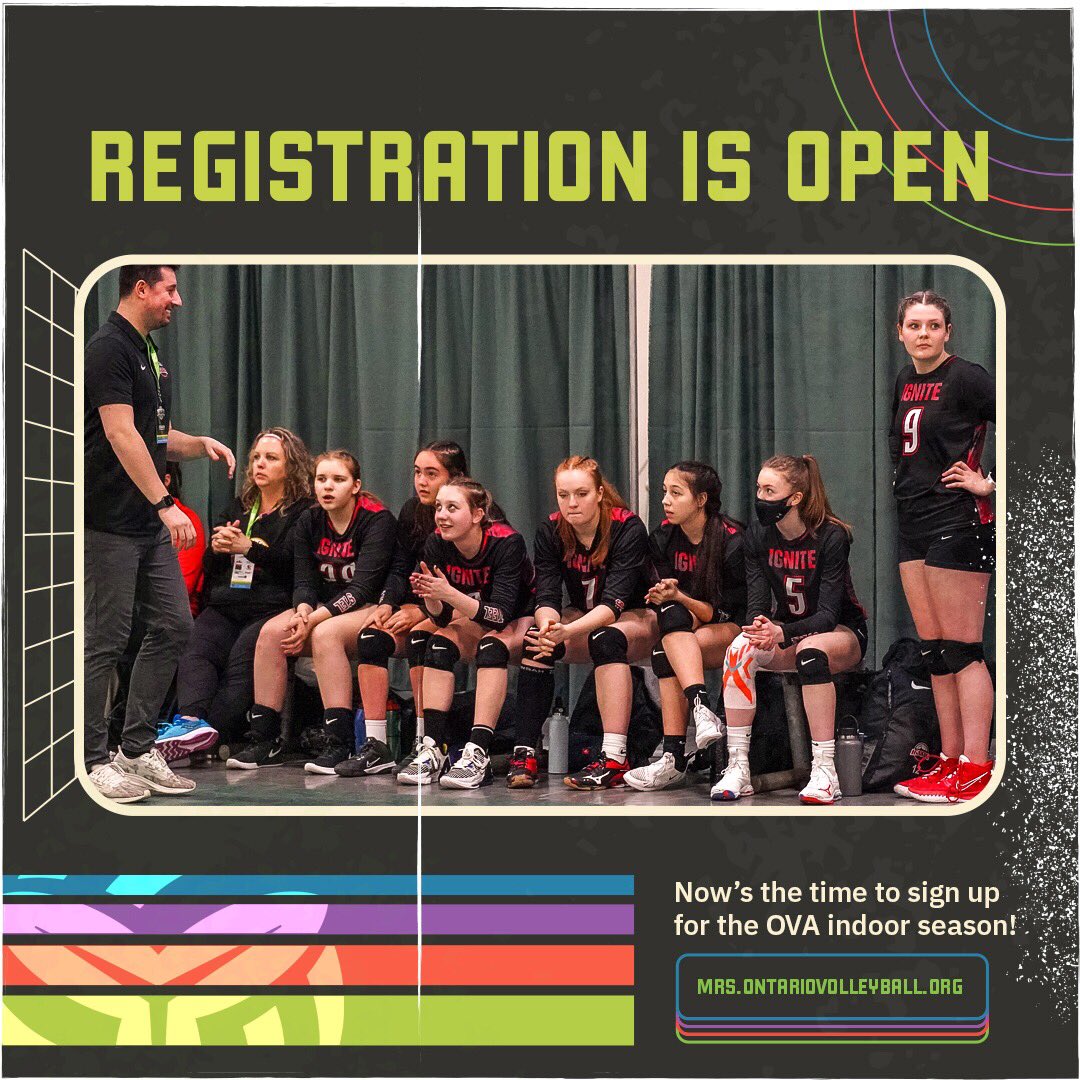 It's that time! 🕐 

You can now head into the OVA Membership Registration System (MRS) and get yourselves ready for the 2022-23 indoor volleyball season!

mrs.ontariovolleyball.org