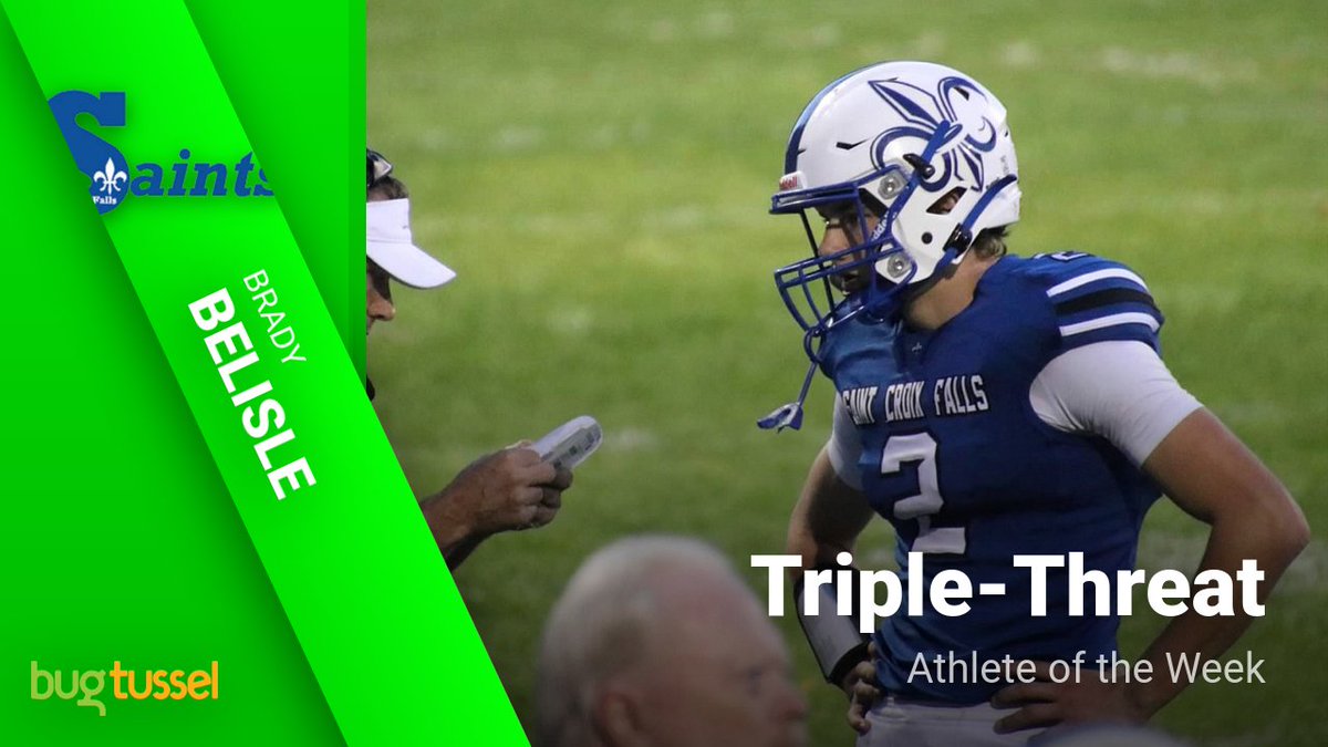 WisBBYearbook's tweet photo. Bug Tussel Wireless @btusselcom Triple Threat Athlete of the Week: Brady Belisle, St. Croix Falls ... https://t.co/PYGURE3rv6 https://t.co/JveU7SXTIR