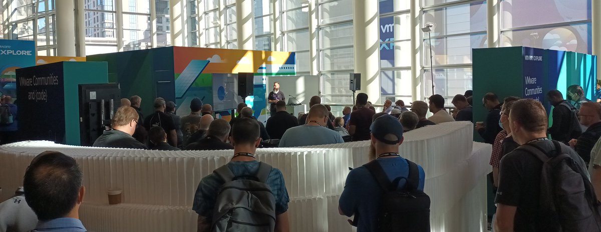 Vladimir Velikov (@vladi_velikov) on Twitter photo 📢Last day <a href="/VMware/">VMware</a> Explore: the place to be is <a href="/VMware/">VMware</a>Code community area! 🥳
After the big <a href="/kmruddy/">Kyle Ruddy</a> crowd the #PowerCLI marathon will continue with 3 packed sessions by <a href="/KamenNikolov/">Kamen Nikolov</a> - #PowerCLI engineering owner @VMware
Get your spot now! 📢Last day <a href="/VMware/">VMware</a> Explore: the place to be is <a href="/VMware/">VMware</a>Code community area! 🥳
After the big <a href="/kmruddy/">Kyle Ruddy</a> crowd the #PowerCLI marathon will continue with 3 packed sessions by <a href="/KamenNikolov/">Kamen Nikolov</a> - #PowerCLI engineering owner @VMware
Get your spot now!