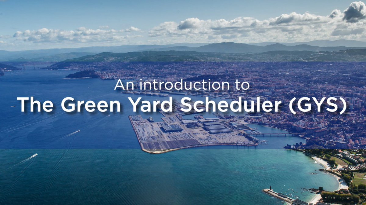 Pleased to present our new video introducing The Green Yard Scheduler (GYS) that we developed in the <a href="/portforward_eu/">PortForward</a> project for <a href="/PuertoDeVigo/">Puerto de Vigo</a> but for wider application by other ports. Interested ports plz get in touch for details, demos &amp; implementations youtube.com/watch?v=2q6uNl…