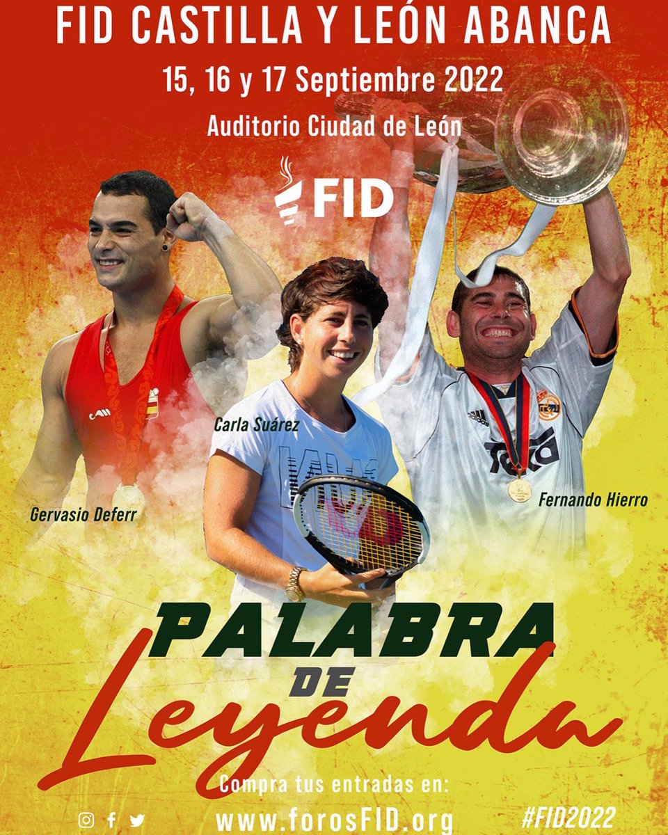 ForosFID's tweet photo. 🥇🚴 CARTELES DE LA VI EDICIÓN DEL FID CASTILLA Y LEON @SomosABANCA ⚽️🎙

🗓 15, 16 y 17 de septiembre 20:00h
📍 Auditorio Ciudad de León

No te quedes sin tu abono, ya a la venta en nuestra web 👉 https://t.co/ZE8oR6rKZB https://t.co/ohJzHT63F7