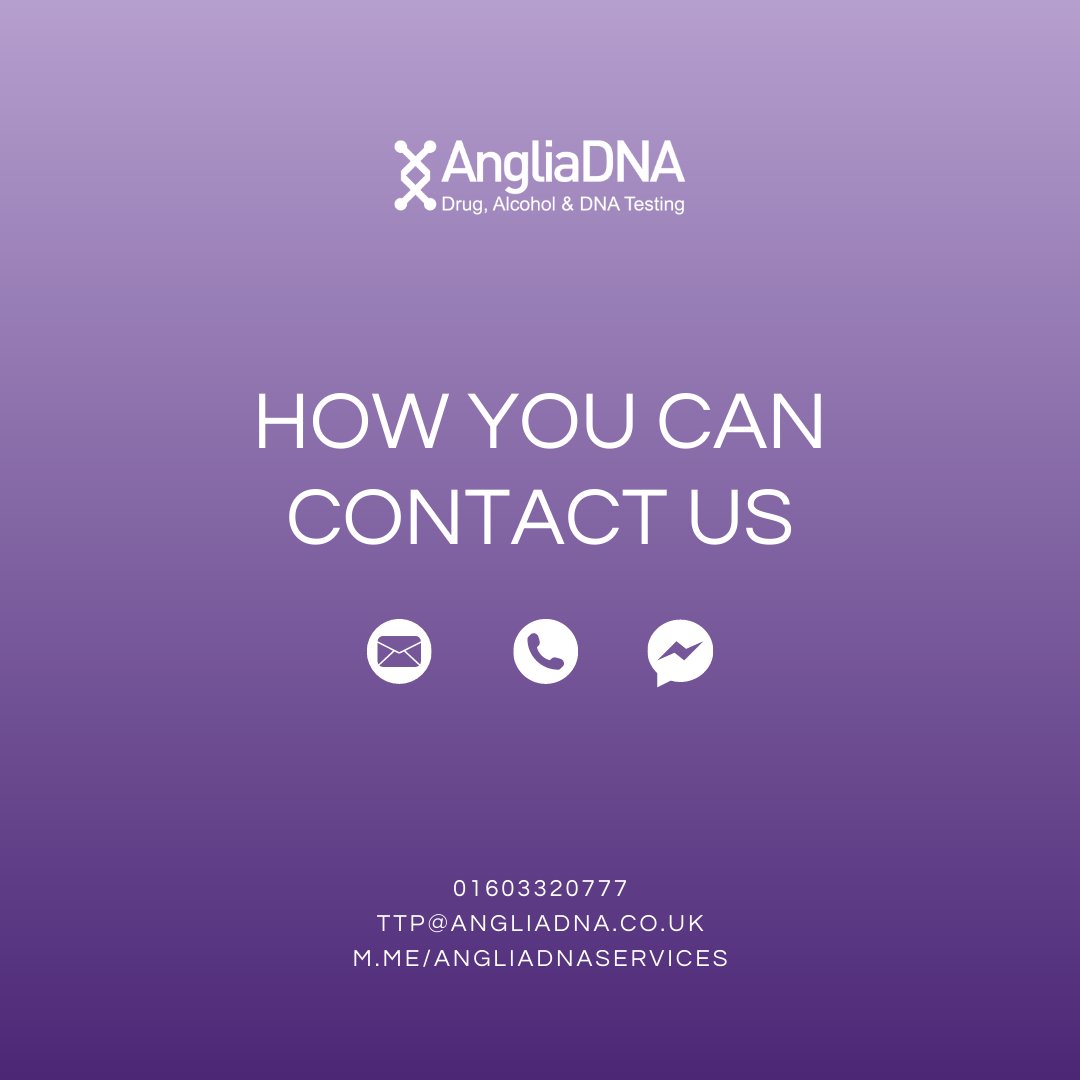 Anglia DNA Services (@angliadna) on Twitter photo Have any questions for us?
Contact us on 01603320777, ttp@angliadna.co.uk or via Facebook messenger and one of our dedicated consultants will assist you. Have any questions for us?
Contact us on 01603320777, ttp@angliadna.co.uk or via Facebook messenger and one of our dedicated consultants will assist you.