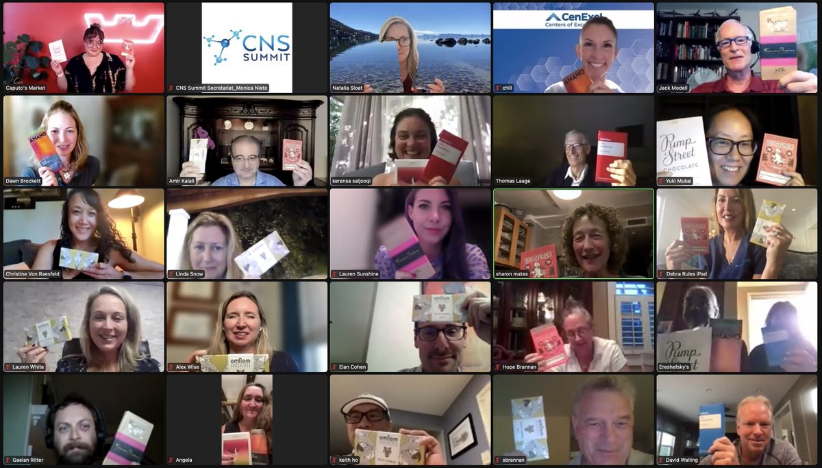 CNSSummit's tweet photo. What a sweet time with our fellow CNS Summit community members.  The chocolate was truly amazing and the stories very inspiring!

Thank you to @CenExel, @CaputosMarket, and all of you who were able to join our virtual chocolate tasting event this week. 

#YearRoundCommunity https://t.co/af0N2jNICy