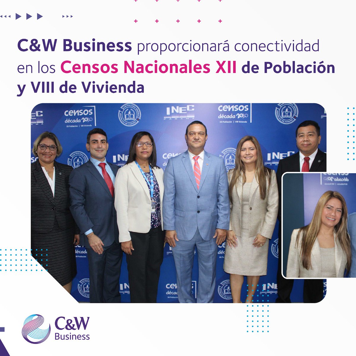C&amp;W Business Panamá participó de los anuncios sobre la fecha establecida para el desarrollo de los Censos Nacionales XII de Población y VIII de Vivienda, para los cuales brindaremos conectividad efectiva y confiable.