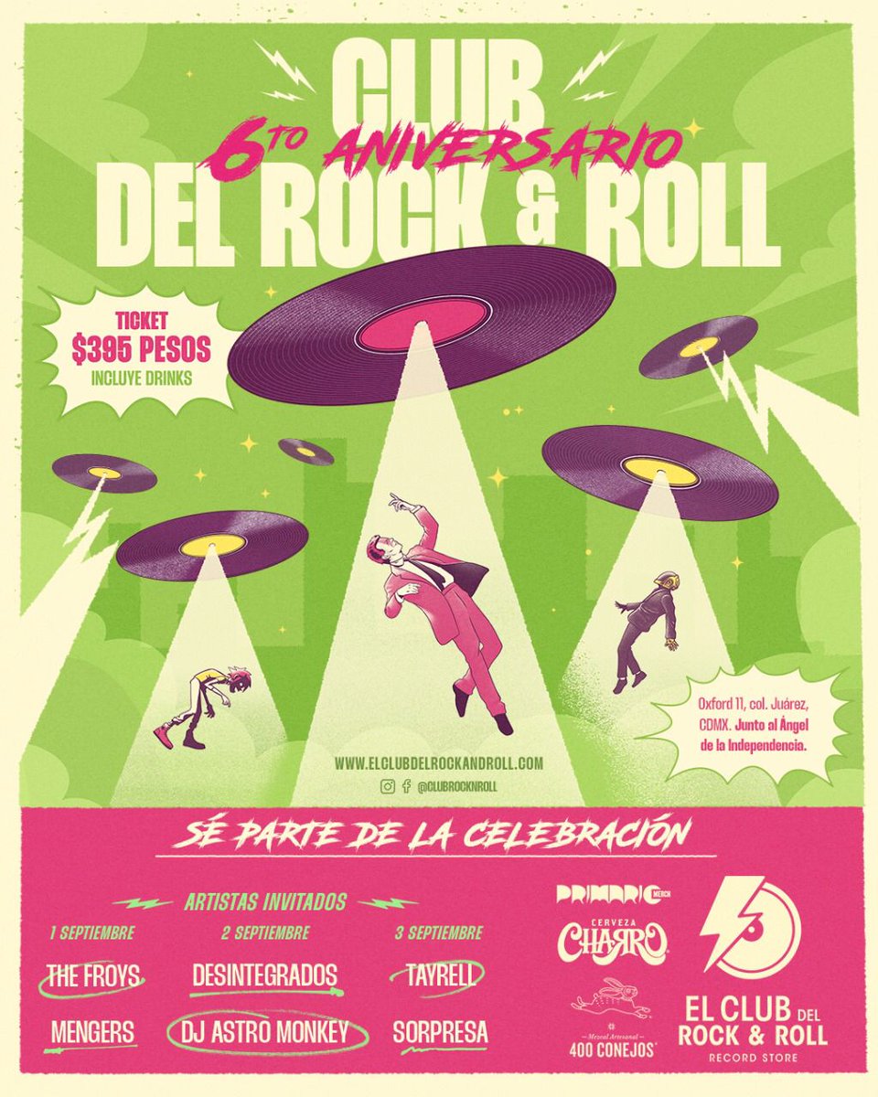 AcusticaSub's tweet photo. .@ClubRocknRoll cumple 6 años y este fin de semana tienen preparado un gran festejo con drinks incluidos en tu acceso. 🍹🍺🍸
Música en vivo / Dj Set / Vinylos y mucho más!
Ahí nos vemos
#Vinylos https://t.co/wNmYllddaJ
