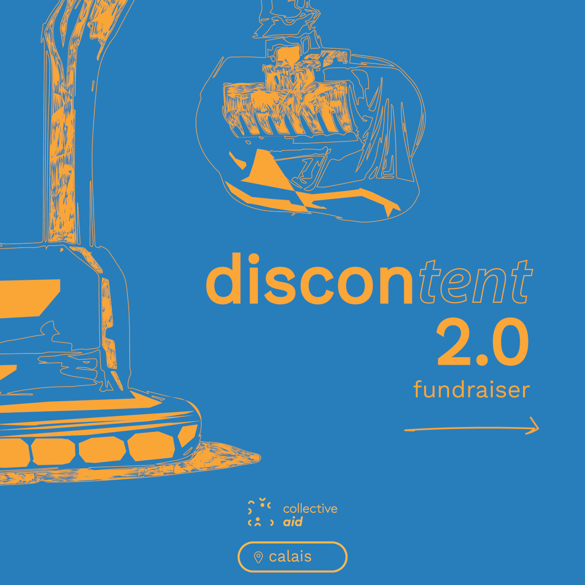 collective_aid's tweet photo. ⛺️ We are DISCONTENT ! ⛺️

If you wish to stand in solidarity with the people in Calais, please:
Share this message and if you can, donate now via the link below. https://t.co/cQO3d5FF0k 

Let’s turn DISCONTENT into ACTION! 
#CollectiveAid #DisconTent #InSolidarity https://t.co/baqSuC1Mmu