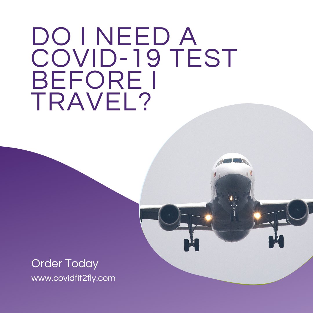 DO I NEED A COVID-19 TEST BEFORE I TRAVEL?

You will need to review the requirements of the country you want to travel to.

You may be required to have proof of a negative result 48-96 hours before arriving at the country you are visiting.

Read more: covidfit2fly.com/faq/